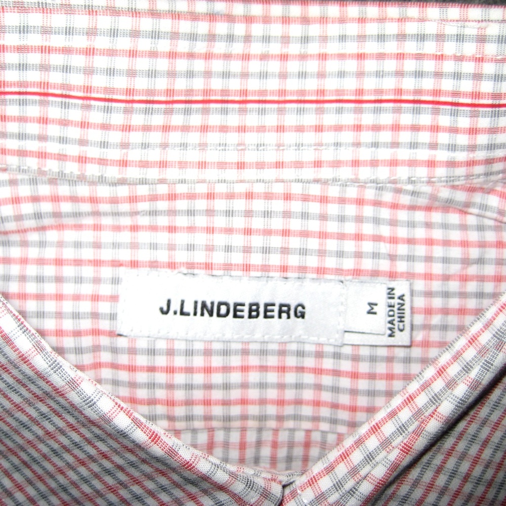 J. Lindeberg Gingham Checked Button-Up Medium - image 4